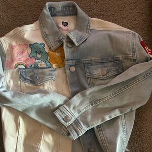 Kids Denim Jacket with Care Bear Design